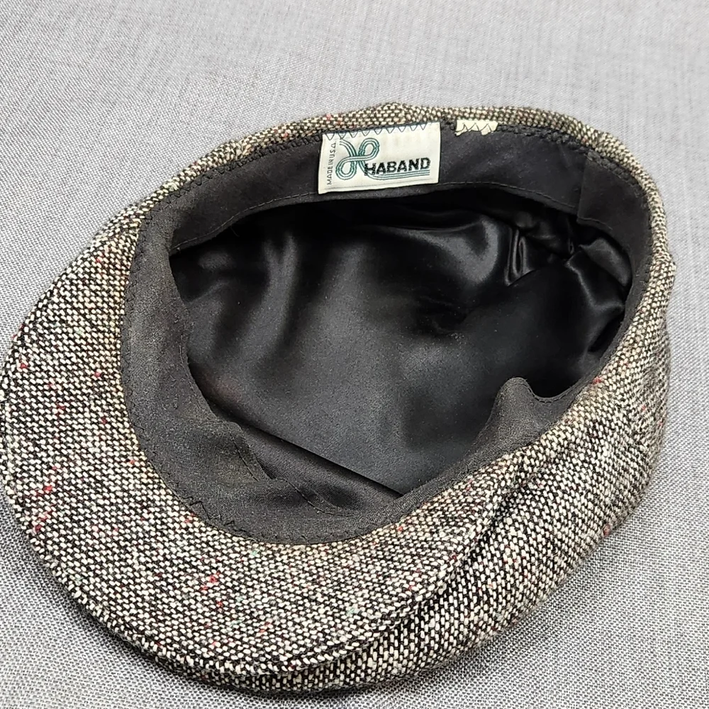 Vintage Haband Tweed Touring Herringbone Cap USA Made. lg - Picture 7 of 11